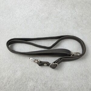 Jewell Charcoal Gray Pebbled Faux Leather Adjustable Crossbody Handbag Strap